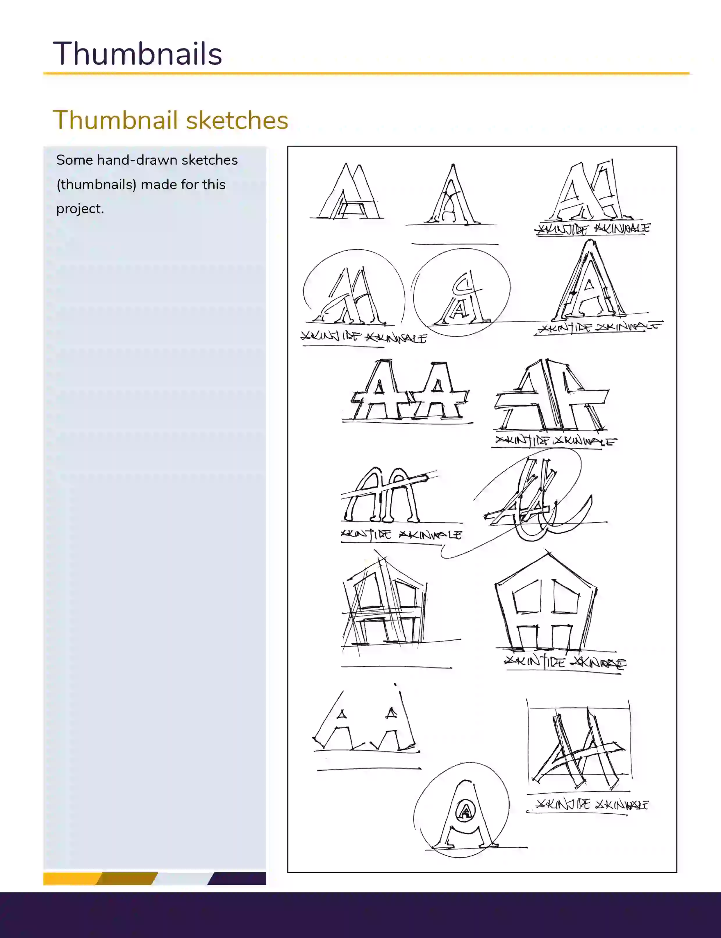 Thumbnail sketches