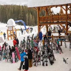 People at Lake Louise ski resort