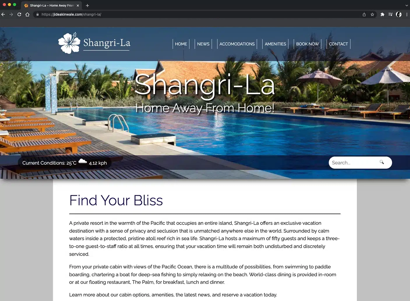 Shangri-la website image